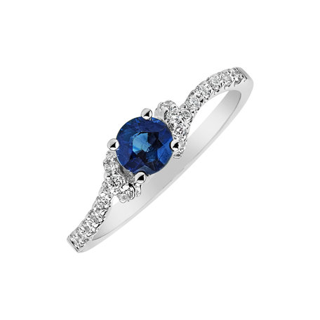 Diamond ring with Sapphire Talisa