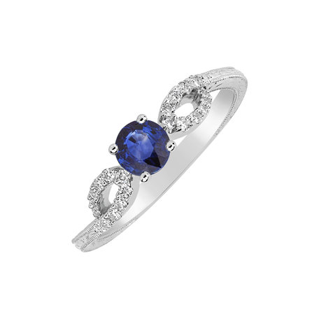 Diamond ring with Sapphire Cailean