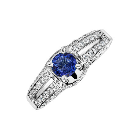 Diamond ring with Sapphire Sapphire Wonder