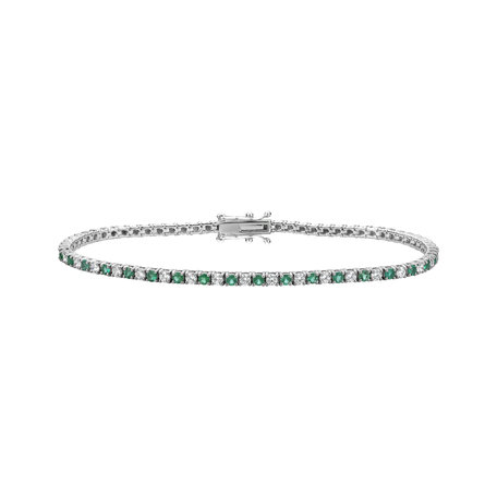 Diamond bracelet with Emeralds Aurorra