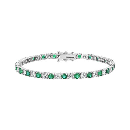 Diamond bracelet with Emeralds Belissia