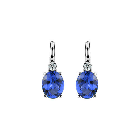 Diamond earrings with Tanzanite Juliette