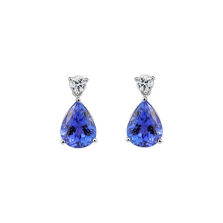 Diamond earrings with Tanzanite Galatea