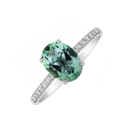 Diamond ring with Tourmaline Touch of Shine