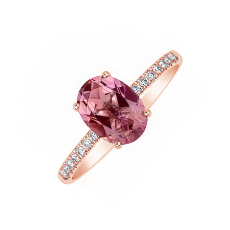 Diamond ring with Tourmaline Touch of Shine