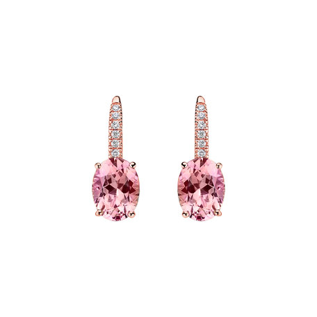 Diamond earrings with Tourmaline Iris Elegance