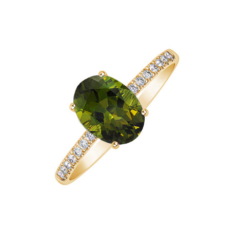 Diamond ring with Tourmaline Touch of Shine