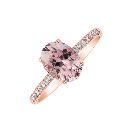 Diamond ring with Morganite Touch of Shine