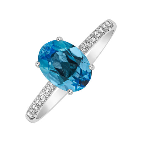 Diamond ring with Topaz Touch of Spark