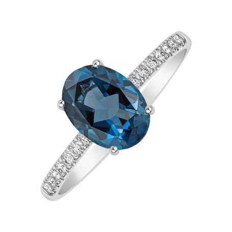 Diamond ring with Topaz Touch of Spark