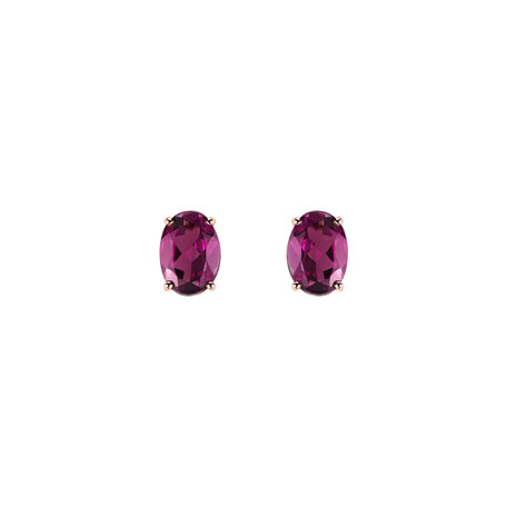 Earrings with Rhodolite Mystic Abyss