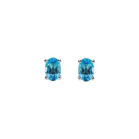 Earrings with Topaz Mystic Abyss