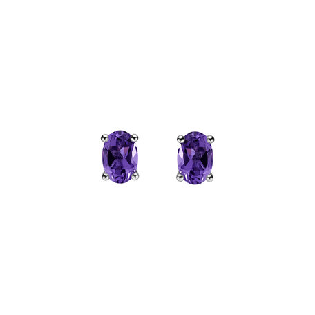 Earrings with Amethyst Mystic Abyss