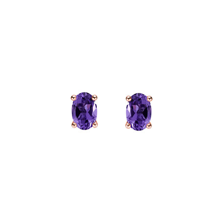 Earrings with Amethyst Mystic Abyss