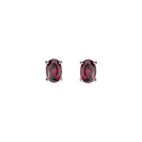 Earrings with Rhodolite Mystic Light