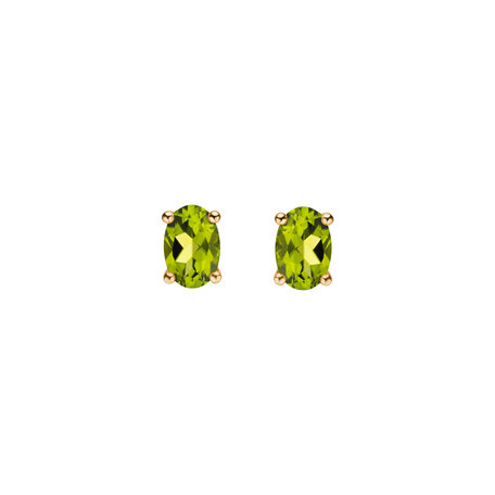 Earrings with Peridote Mystic Light