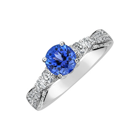 Diamond ring with Tanzanite Philomène