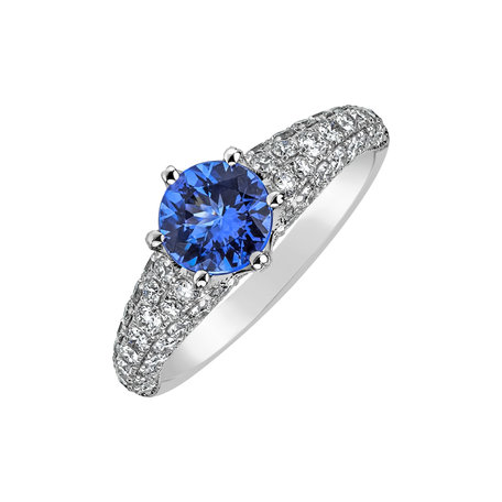 Diamond ring with Tanzanite Morrison