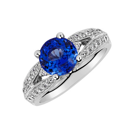 Diamond ring with Tanzanite Chantal