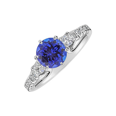 Diamond ring with Tanzanite Nessa