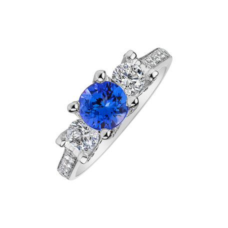 Diamond ring with Tanzanite Jacqueline