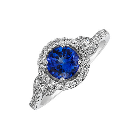 Diamond ring with Tanzanite Francoise