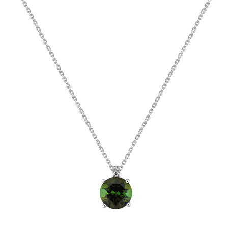 Diamond necklace with Tourmaline Bethy