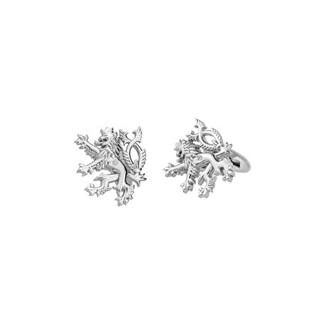 Diamond cufflinks Heraldic Lions