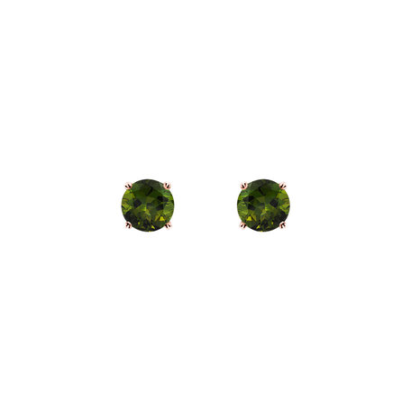 Earrings with Tourmaline Orbs