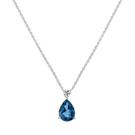 Diamond necklace with Topaz Galatea