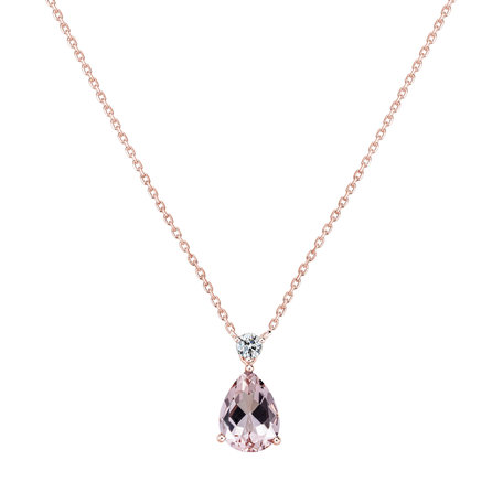 Diamond necklace with Morganite Galatea