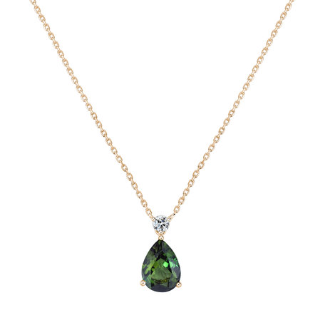 Diamond necklace with Tourmaline Galatea