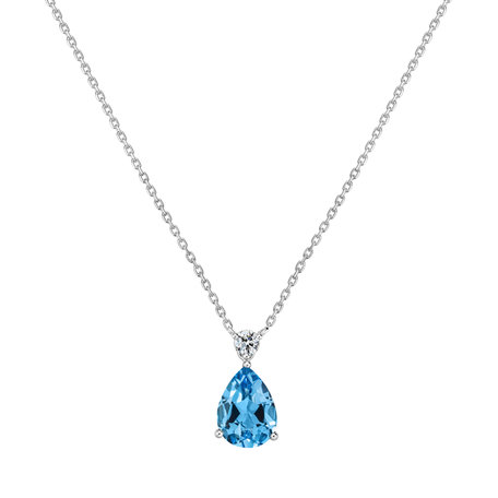 Diamond necklace with Topaz Ismene