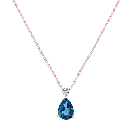 Diamond necklace with Topaz Ismene