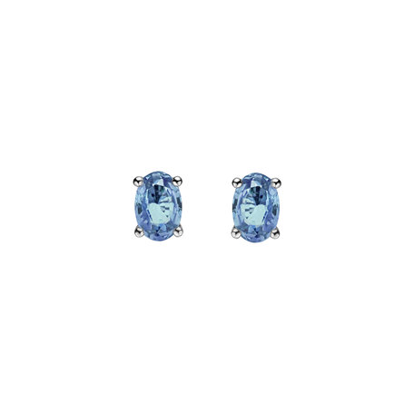 Earrings with Sapphire Mystic Abyss