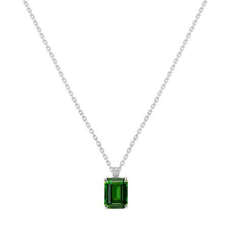 Diamond necklace with Tourmaline Carlotta