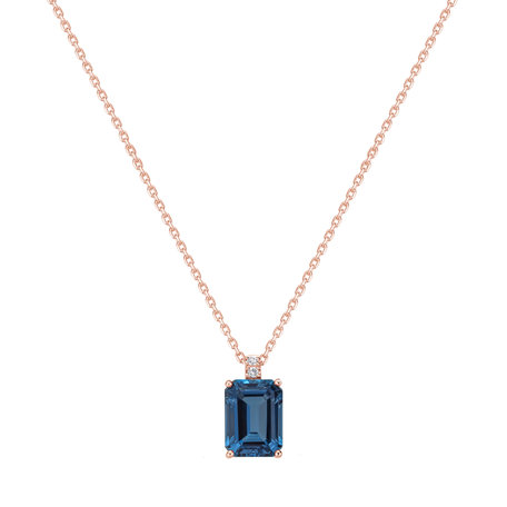 Diamond necklace with Topaz Carlotta