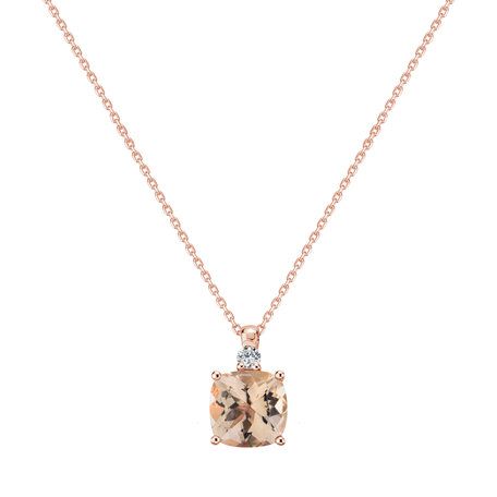 Diamond necklace with Morganite The Duchess