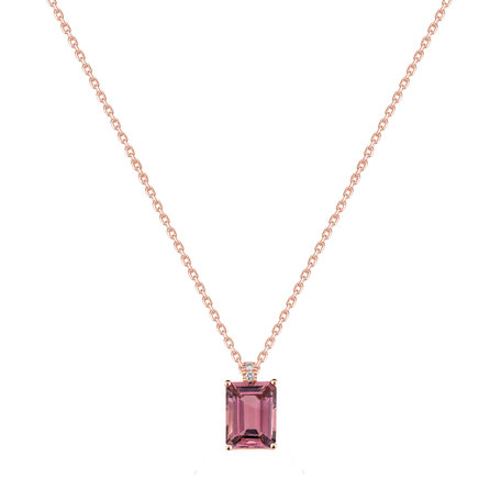 Diamond necklace with Tourmaline Carlotta