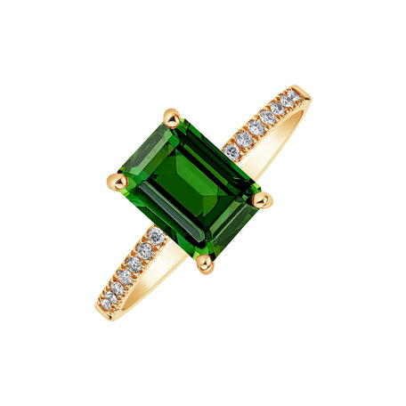 Diamond ring with Tourmaline Carlotta