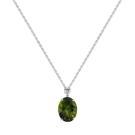 Diamond necklace with Tourmaline Élise