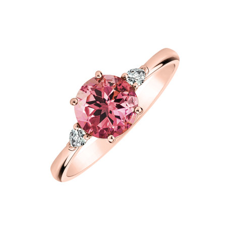 Diamond ring with Tourmaline Royal Oasis