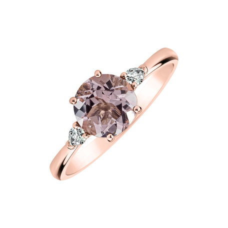 Diamond ring with Morganite Royal Oasis