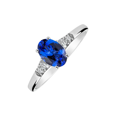 Diamond ring with Tanzanite Elysandria