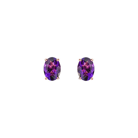 Earrings with Amethyst Mystic Abyss