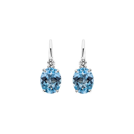 Diamond earrings with Topaz Juliette