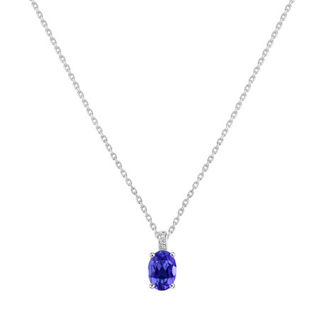 Diamond necklace with Tanzanite Euphemia