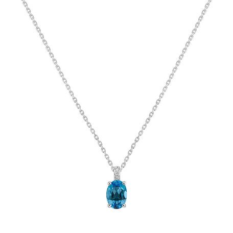 Diamond necklace with Topaz Euphemia