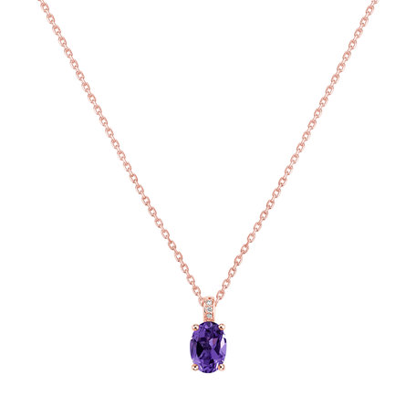 Diamond necklace with Amethyst Euphemia