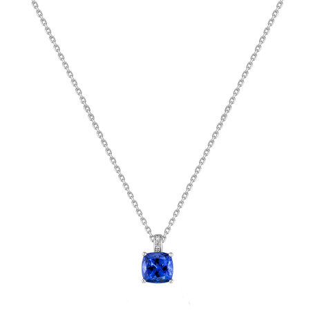 Diamond necklace with Tanzanite Linnea